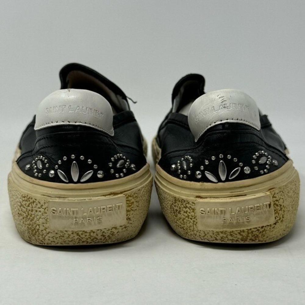 Authentic Saint Laurent Bandana Studded Leather Skate Shoes Noir size 36 - Picture 4 of 9